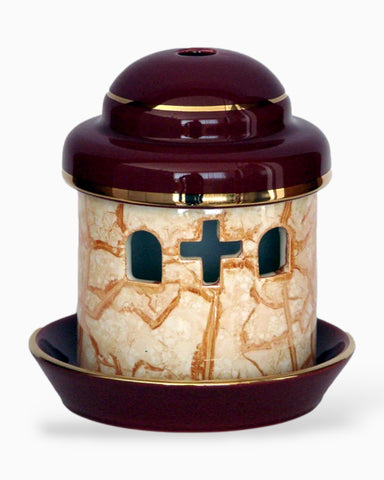 Καντήλι Κεραμικό "Λεύκη Γη" με Σμάλτο