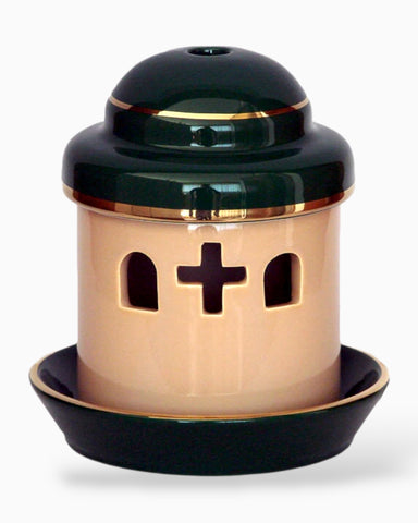 Καντήλι Κεραμικό "Λεύκη Γη" με Σμάλτο