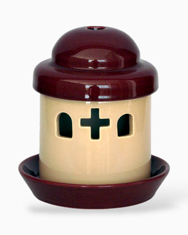 Καντήλι Κεραμικό "Λεύκη Γη" με Σμάλτο