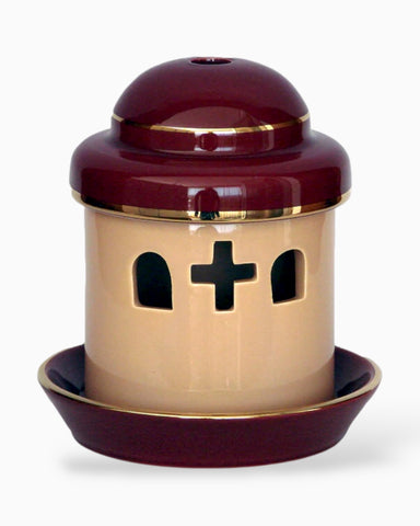 Καντήλι Κεραμικό "Λεύκη Γη" με Σμάλτο