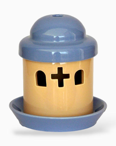 Καντήλι Κεραμικό "Λεύκη Γη" με Σμάλτο