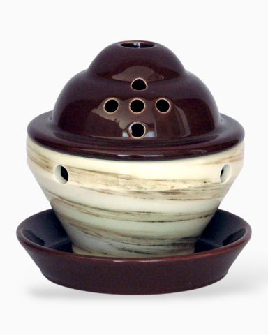 Καντήλι Κεραμικό "Λεύκη Γη" με Σμάλτο